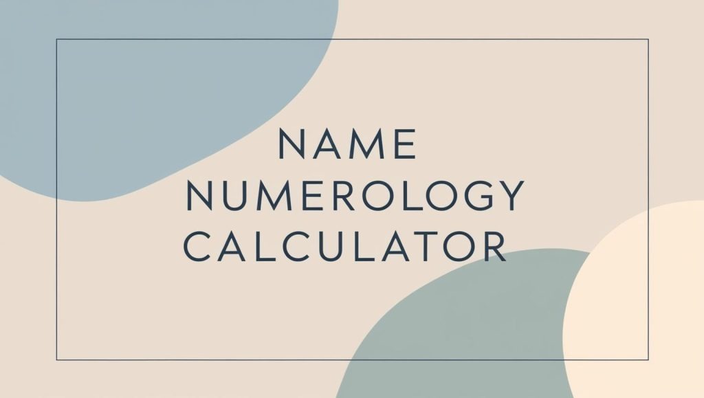 Name numerology calculator