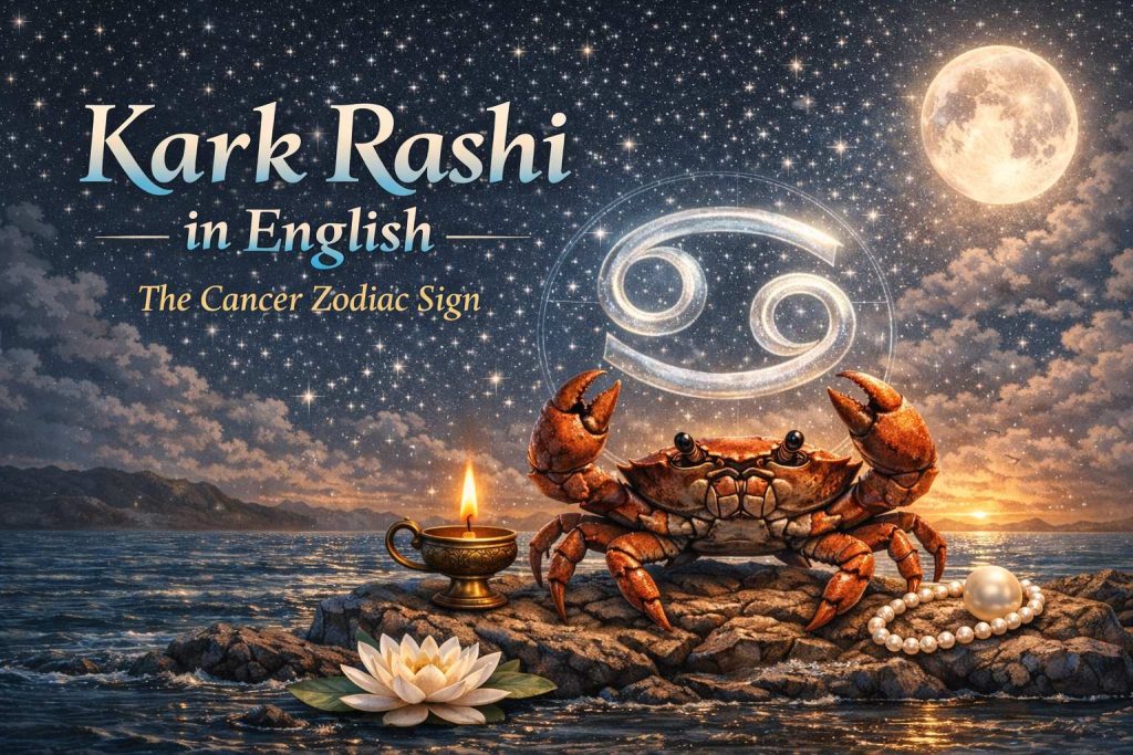 Kark Rashi in English visual with Cancer zodiac energy