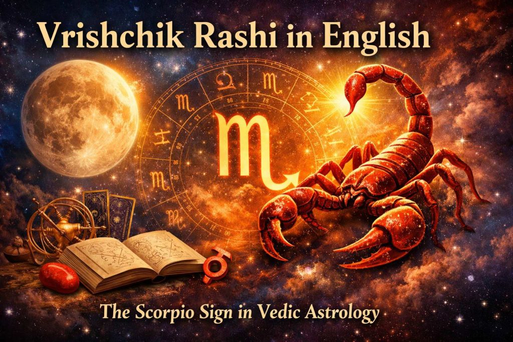 Vrishchik Rashi in English Scorpio zodiac image